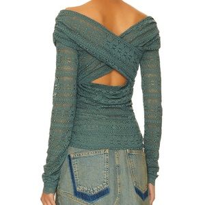 Silver Pine lace top, worn once